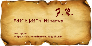 Fábján Minerva névjegykártya