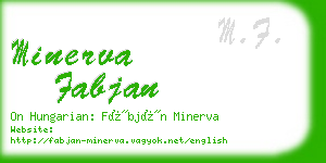 minerva fabjan business card